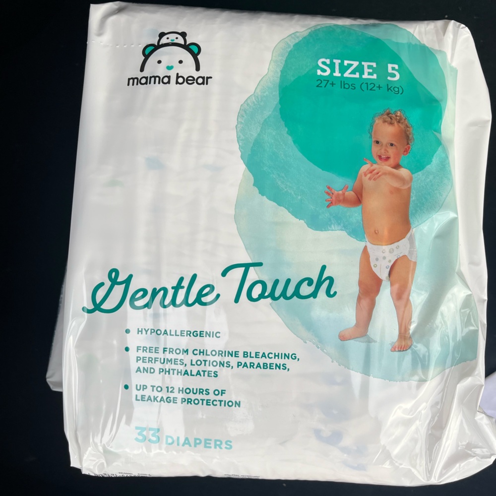 Mama Bear Gentle Touch Diapers, Hypoallergenic, Size 5